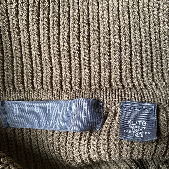 HIGHLINE COLLECTIVE SLEEVELESS TURTLENECK TOP DARK GREEN Sz LX - Picture 7 of 12